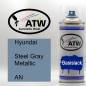 Preview: Hyundai, Steel Gray Metallic, AN: 400ml Sprühdose, von ATW Autoteile West.